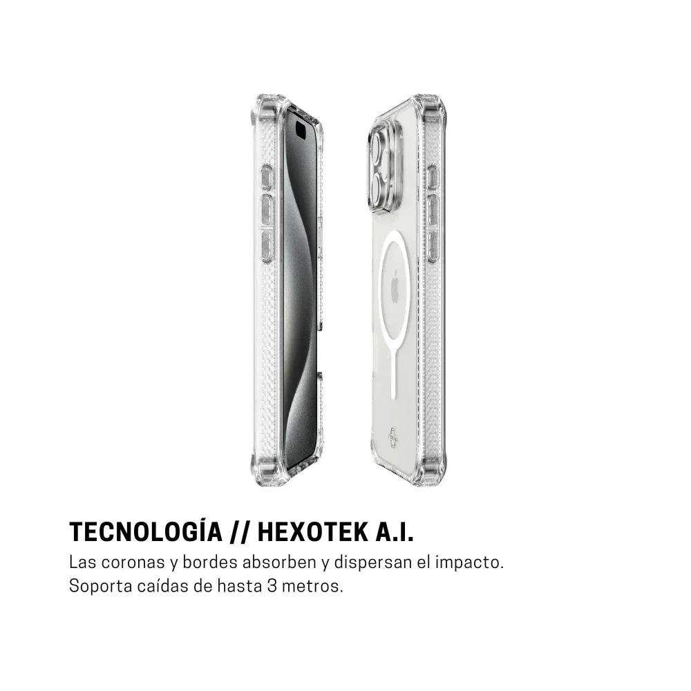 Case ItSkins Hybrid R Clear con MagSafe para iPhone 16 Pro - Transparente - Image 6